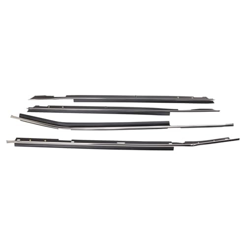 TRQ Door Window Belt Weatherstrip Kit Compatible with 1980-1990 Chevrolet Caprice 1980-1985 Impala Oldsmobile 98 Custom Cruiser Delta 88 1983-1986 Pontiac Parisienne