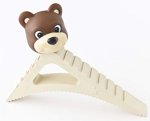 Pekasa Kids Door Stopper, Award Winning Design Heavy Duty Rubber Door Stops, Works on Any Floor Surface and Any Door Type, Fun Door Wedge Stop for Kids Room, Play Room or Family Room (Sand Bear) - color: Sand Bear