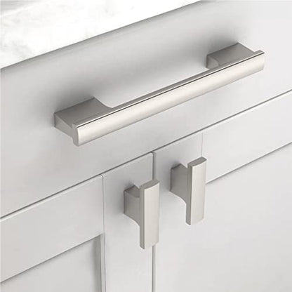 Asidrama 10 Pack Brushed Satin Nickel Kitchen Cabinet Knobs Dresser Drawer Cabinet Hardware Zinc Knobs for Dresser Drawers - color: Brushed Satin Nickel, style: 10 Pack