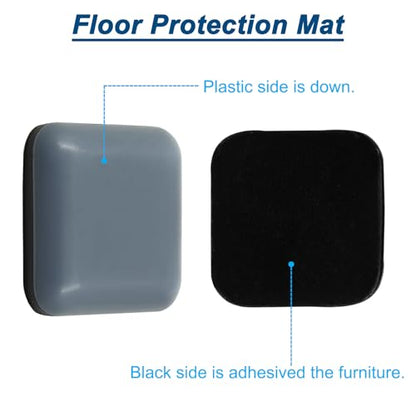 Bivethoi 20 Pcs Furniture Glide Square,Self-Adhesive Sliders Pads Magic Sliders Floor Protectors Sofa Glides for Wood, Ceramic Tile Floor(30 * 30mm) - size: 1-5/16", Square