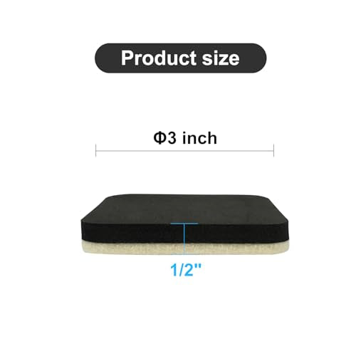 Furniture Sliders 16 Pcs 3 Inch Furniture Mover Sliders Square Felt Furniture Slider Reusable Heavy Duty Furniture Sliders for Hardwood Floors and Other Hard Surfaces - size: 3 inch Square