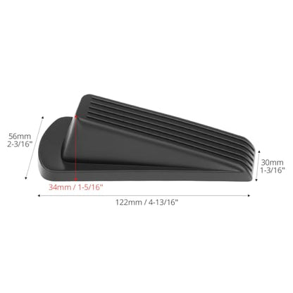 QWORK Door Stoppers, 4 Pack Natural Rubber Wedge, Non-Slip, Door Stop for Wooden, Glass, and Heavy Industrial Door