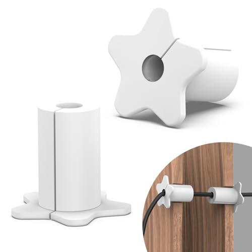 Wall Bushing for Starlink dishy ethernet Cable,5/8” Small Wall Hole Cable Feed Through Bushing for Star Link mounting kit Furniture Wire Holes(White,2PCS) - color: White, size: 2PCS