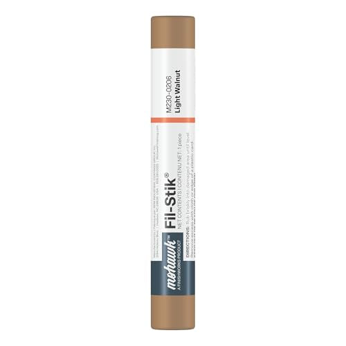 Mohawk Fil-Stik, Wax Putty Stick for Wood Repair, Light Walnut, M230-0206, 1 Count