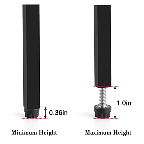 Stainless Steel Screw Leveling Feet 1/4” Furniture Levelers Adjustable Table Levelers Chair Levelers Outdoor Indoor Furniture Feet for Table, Chair, Cabinet, Patio Furniture Legs, 24 pcs Pack - color: Furniture Levelers 24pack-stainless Steel