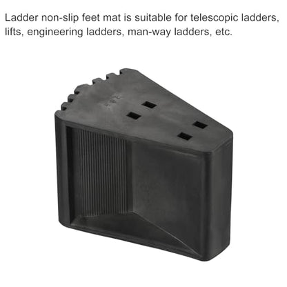 MECCANIXITY Ladder Non Slip Feet Mat Extension Ladder Accessories Rubber Pad Cover Cushion for Ladder Protection Black Pack of 2
