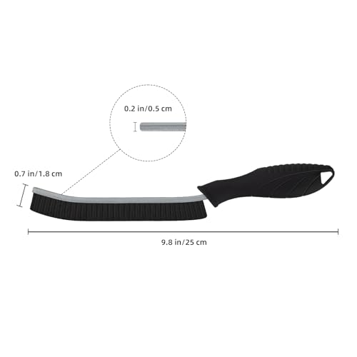 FOOGWEE Hard Bristle Crevice Cleaning Brush - Cleaning Tools for Household Use, Multifunctional Gap Cleaning Supplies for Kitchen, Bathroom, Toilet, Window, Vehicle, Faucets, Grout, Home (Black) - color: Black