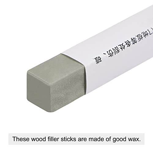 uxcell Furniture Repair Wax Filler Stick, Wood Scratch Filler Crayons Touch Up Repair Pens for Scratches Holes Floor Laminate Carpenters Tables Desks, Cloud Grey - color: Cloud Grey