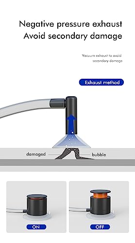 Car Windshield Crack Repair Kit with Vacuum Suction-Long-Lasting,Invisible Windshield Repair Kit for Chips and Cracks on SUVs,Trucks,Windows!Easy to Stop Crack Spreading in 20 Mins! (Round Repair)
