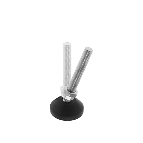 Adjustable Leveling Feet, Furniture Glide Swivel Leveling, 4PCS Swivel Furniture Levelers Legs, Heavy Duty Table Leg Extenders Glide for Chairs Workbench Cabinets Workbench Shelving Rack - size: M12 × 50mm × 100mm