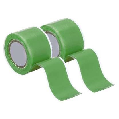 2 Pcs Self Fusing Silicone Tape, 1" x 5ft Waterproof Water Leak Sealing Tape for Plumbing Pipe Hose Repair Handles, Green