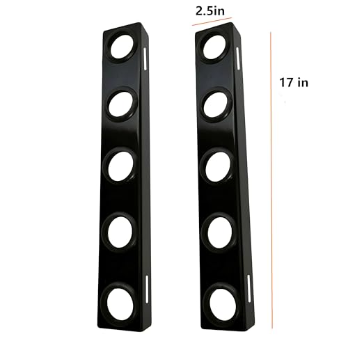 Landscape Hand Trailer Rack for Law Equipment, 5 Holes Hand Tool Storage Holder with Rubber Grommets and Mounting Hardware for Shovels, Rakes, Holes, Pickaxes and Other Straight Handel Tools