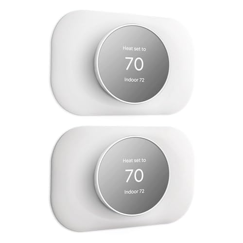 Petrichor Nest Thermostat Wall Plate - Compatible With Google Nest 2020 - Trim Kit, Cover Accessory for Easy Installation (2 Pack White) - color: 2 Pack White