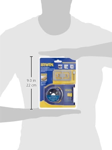 IRWIN Door Lock Installation Kit for Wooden Doors (3111001), Blue