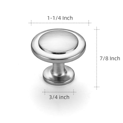 Ravinte 3 Pack 1-1/4 inch Kitchen Cabinet Knobs Brushed Nickel Dresser Zinc Pulls Door Drawer Handles for Dresser Drawers - color: Brushed Nickel