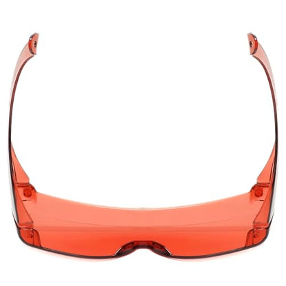Calabria 3000 Fitover Safety Glasses with Uni-Lens – [Pink Fl-41-3 Pack] Wrap Around Eye Protection | Anti-Fog Scratch Resistant | Protective Eyewear - color: Pink Fl-41 (3 Pack)