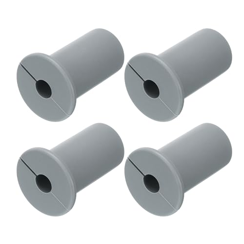 uxcell 4Pcs Wall Grommets for Cables 3/4 Inch Silicone Cable Wall Bushing Feed Through Cable Routing Kit Accessories Wall Cable Pass Through for Ethernet with 7mm Hole, Grey - color: Gray