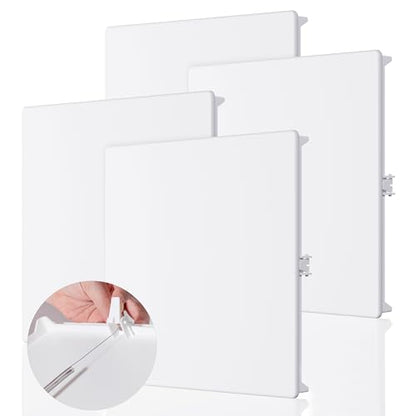 Morvat Spring Access Panel 12x12 Inch for Ceiling & Drywall, Heavy-Duty Durable ABS Plastic & Easy Install Access Box, Wall Hole Cover Plate for Plumbing & Electrical Cables & Wiring, White, 4 Pack - size: 4 Pack
