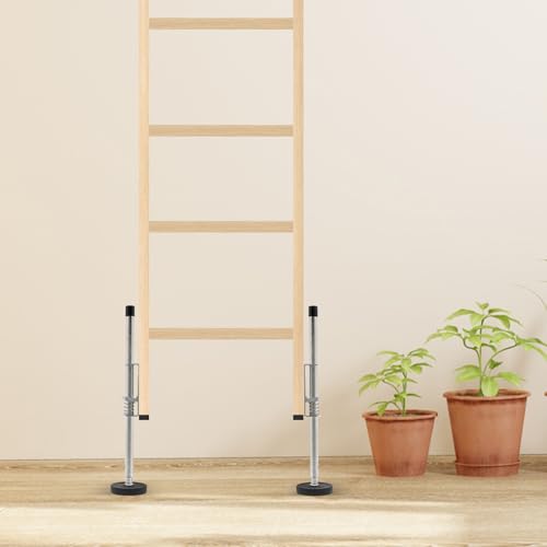 Adjustable Ladder Stabilizer, Ladder Leveler Pair with Engraved Anti-Slip Pattern, Adjustable Extension Leg Ground Leveler, Stair Stabilizer with Storage, Easy to Use for All Surfaces