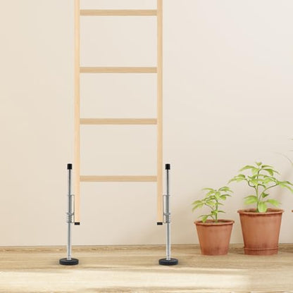 Adjustable Ladder Stabilizer, Ladder Leveler Pair with Engraved Anti-Slip Pattern, Adjustable Extension Leg Ground Leveler, Stair Stabilizer with Storage, Easy to Use for All Surfaces