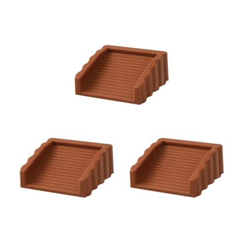 3 Pack Coffee Color Door Stoppers Doorstop, Rubber Door Stoppers Wedges, Doors Stops for Door Bottom - color: Coffee Color