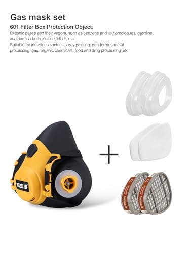 Breathing Safety Mask Washable sanding respirator kit | Dust Proof Respirator for Painting, Carpentry, Grinding - color: Mask Set 1 Set