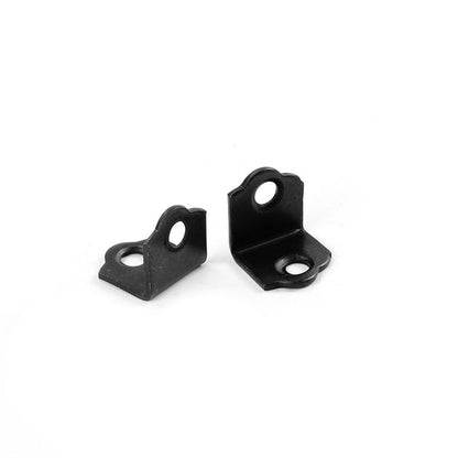 100PCS 90 Degree Corner Brace 0.75x0.75 Metal L Bracket Heavy Duty Corner Fastener Black Angle Brackets for Wood Furniture Bedframe Cabinet Drawer Chair with Screws, Plum Blossom - size: 100pcs