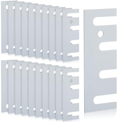 Ferraycle Door Hinge Shims Bulk 16 Gauge Stainless Steel Hinge Spacer with Coated Finish 4-1/2" x 1-5/8" Metal Door Hole Filler Plates for Repair Kit(20 Pack)