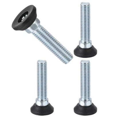 uxcell 1/2"-13 Thread Furniture Feet Levelers, 4Pcs 50mm l Adjustable Furniture Feet Screw in Threaded Leveling Leg Screw on Chair Foot Glides Leveling for Table Chair Cabinet Black - size: 1/2"-13 50mm