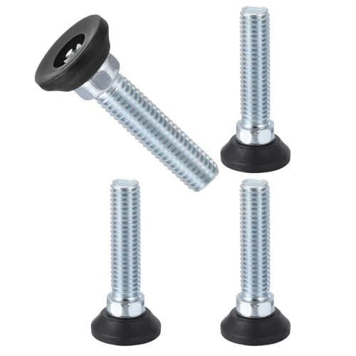 uxcell 1/2"-13 Thread Furniture Feet Levelers, 4Pcs 50mm l Adjustable Furniture Feet Screw in Threaded Leveling Leg Screw on Chair Foot Glides Leveling for Table Chair Cabinet Black - size: 1/2"-13 50mm