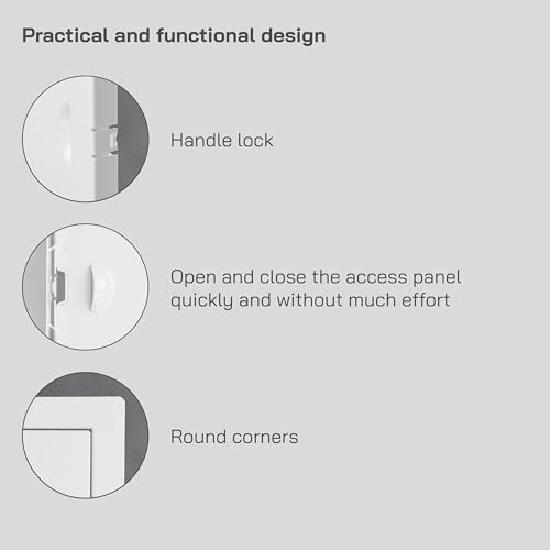 Vent Systems Access Panel for Drywall 6 x 8 Inch - Wall Hole Cover Plate - Metal Access Door with Handle - Plumbing Access Panel for Drywall - Service Shaft Crawl Space Door - Wall Access Panel - size: 6'' x 8''