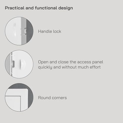 Vent Systems Access Panel for Drywall 6 x 8 Inch - Wall Hole Cover Plate - Metal Access Door with Handle - Plumbing Access Panel for Drywall - Service Shaft Crawl Space Door - Wall Access Panel - size: 6'' x 8''