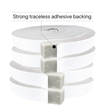 Weather Stripping Door Seal 1 Inch W X 1 Inch T, Open Cell Foam Insulation Air Conditioner Window Seal, Total Length 26 Feet (6.5ft x 4 Rolls) - color: Gray, size: 1" (W) x 1" (T) x 26' (L)