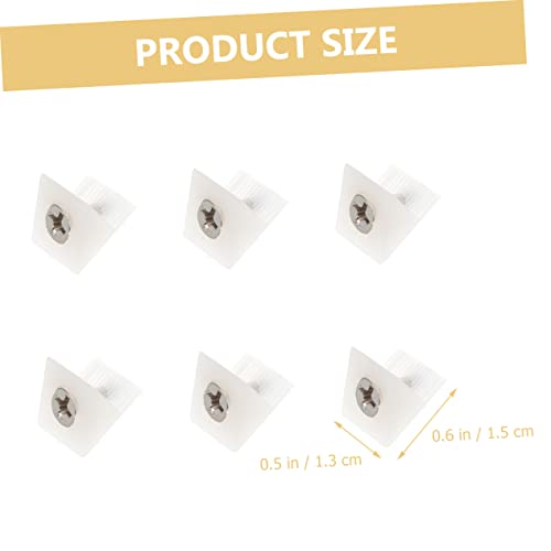 Generic 200pcs Sagging Drawer Wedges with Screws Durable Corner Braces for Furniture Repair Easy to Install Mending Wedges for Drawer Bottom Support and Stabilization
