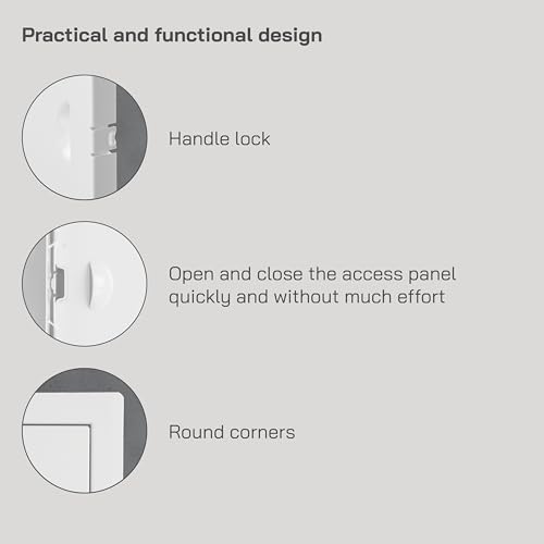 Vent Systems Access Panel for Drywall 8 x 12 Inch - Wall Hole Cover Plate - Metal Access Door with Handle - Plumbing Access Panel for Drywall - Service Shaft Crawl Space Door - Wall Access Panel - size: 8'' X 12''