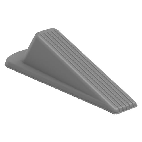 Crosize Door Stoppers for Bottom of Door, Premium Rubber Door Stops, Sturdy Door Wedge for Carpet, Tile, Concrete, Wood, Door Holder for Heavy Duty Door, Gray - color: Gray, size: Standard 1 Pack
