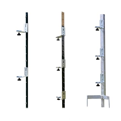 4 Pack T-Post Mounting Bracket, Electrical Wire Spool Rack, Wire Reel Holder Stud Reel Accessories, Retractable Extension Cord Reel Fixed Tool, for Hanging Wire Reels on Studs
