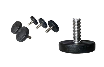 1.5" Base Furniture Levelers,#304 Stainless Steel 3/8-16 Bolt- Pack of 8 | Heavy Duty Adjusting Foot| 1" Adjustable Furniture Legs,Table Levelers. Low Profile - size: 3/8" Bolt, Pack of 8 Without Nut