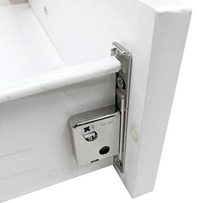 Rok Hardware Harn Impaz Drawer Box Slide Runner Left/Right Clip On Screw On Front Fixing Bracket Pair (1 Pair, Left/Right) - style: 1 Pair, Left/Right