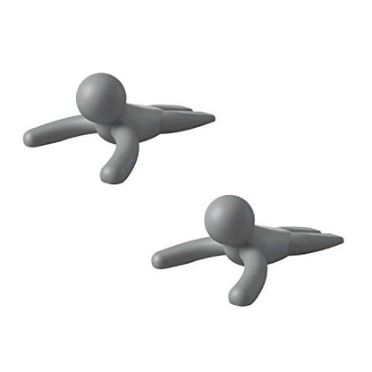 Umbra Buddy Door Stop, Heavy-Duty and Flexible, Soft-Touch Finish, Protects Your Floors, Grey, 2-Pack - style: 2-Pack