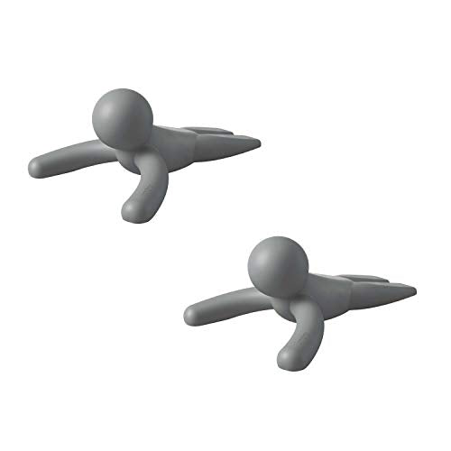 Umbra Buddy Door Stop, Heavy-Duty and Flexible, Soft-Touch Finish, Protects Your Floors, Grey, 2-Pack - style: 2-Pack
