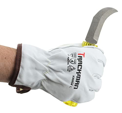 Stauffer Trackman Premium Goatskin Leather, Kevlar lined, Cut Resistant Work Gloves (Extra Large) - size: X-Large (Pack of 1)
