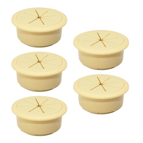 EASYEAH 5 Pcs Desk Grommet 2" / 50 mm, Desk Hole Cover for Cables Beige, Cable Grommet ABS Plastic, Desk Hole Grommet for Home & Office Pc, Detachable Cable Cord Organizer - size: 2" / 50 mm, style: 5pcs Beige