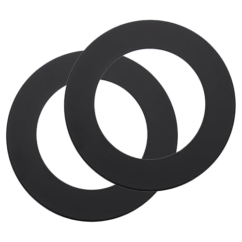 uxcell 2 Pack Goof Rings for 3" Recessed Lights, 3.2" ID 4.9" OD Steel Flat Goof Trim Ring Can Light Cover Plate Flush Mount Can Converter for Ceiling Wall Hole Decorative, Matte Black - color: Black, size: Fits: 3" Inch (cutout size approx 81mm/3.2")