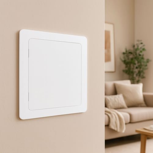 Morvat Access Panel 14x14 Inch for Drywall & Ceiling with Door, Heavy-Duty Durable ABS Plastic & Easy Install Access Box Wall Hole Cover Plate for Plumbing & Electrical Cable & Wiring, White, 20-Pack - size: 14x14 - 20PK