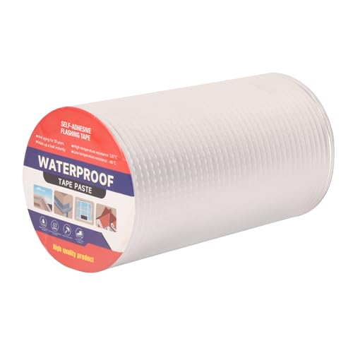 8" W X 16.4'L Waterproof Tape for Leaks Aluminum Butyl Tape with Adhesive for RV Repair, Glass Repairs, Air Mattress Patch, Window Caulking, Boat Sealing, Roof Patching - size: 8in x 16.4ft