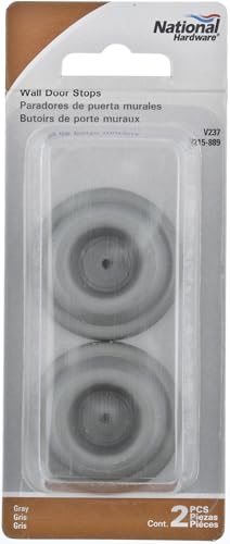 National Hardware N215-889 V237 Wall Door Stops in Gray, 2 pack - color: Gray