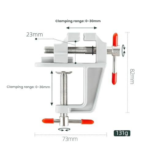 Multi-functional Aluminum Alloy Bench Vise, DIY Jewelry Electronics Workbench Mini Clamp, Manual Hand Tool, Metal Construction