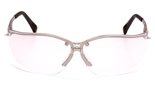Pyramex Venture II Safety Eyewear, Indoor/Outdoor Mirror Anti-Fog Lens - color: Clear Lens/ Gun Metal Frame