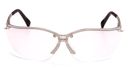 Pyramex Venture II Safety Eyewear, Indoor/Outdoor Mirror Anti-Fog Lens - color: Clear Lens/ Gun Metal Frame